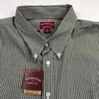 Rochester Men's Cotton Green Check Dress Shirt Size 3XB Big Man NEW