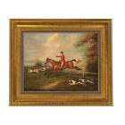 Fox Hunting Scene by J.N. Sartorius Framed Oil Painting Print on Canvas