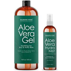 Aloe Vera Gel,Mist Super Combo-16oz Gel and4oz Hydra Spray,Hair Growth,Face,Body
