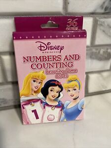 Disney PRINCESS 36 Learning Game Flash Cards in NUMBERS & COUNTING