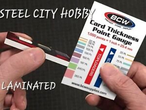 BCW-⭐LAMINATED⭐ Card Thickness Point Gauge Tool-Sports Trading Card-FREE SHIP