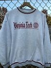 Vintage Virginia Tech Sweatshirt Mens S Gray Hokies Team Logo Crewneck (flaws)