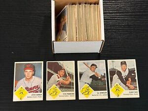 (130) 1963 Fleer baseball cards collection lot, VGEX, *SEWALL*