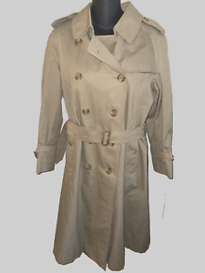 Vintage Burberrys' Nova Check Double Breasted Trench Coat Women's Size 12 Petite