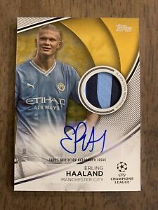 2023-24 Topps UEFA Competitions Club Erling Haaland Patch Auto FoilFractor 1/1