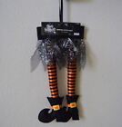 Halloween Black & Orange Car/Truck Hanging Skirt stuffed Witch Legs Decor Party