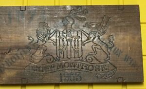 Rare Wine Wood Panel Château Montrose France Vintage CRATE BOX SIDE 1963