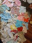 Vintage Baby Doll Handmade Clothes Outfits Booties Over 40 Pieces Pink Blue