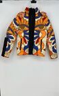 Rokustudio Womens Multicolor Abstract Eyes Long Sleeve Puffer Jacket Size Small