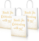 80 Pcs Gold Wedding Welcome Bags for Hotel Guests Bulk Thanks for Celebrating