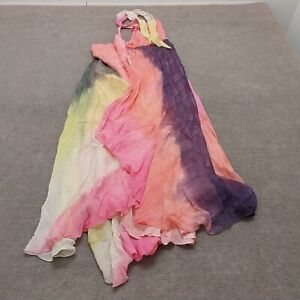 BCBG Maxazria Womens Medium Multicolor Sleeveless Silk Halter Midi Dress