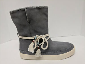 Toms Vista Winter Boots, Grey Suede, Womens 9.5 M