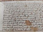 Old  Handwritten Correspondence French 1455? On Parchment See Photos Authentic
