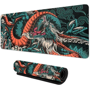 Japanese Dragon Large Gaming Mousepad XXL Keyboard Gamer Mouse Pad on the Table