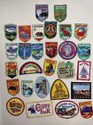 Vintage Lot of 28 Souvenir Patches Sew Iron USA State Parks 1980's