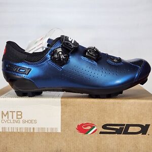 Size 9.6 (EU 44) - SIDI Dominator 10 MTB Shoes - Iridescent Blue - Mens