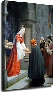 The Mercy of Elizabeth of Hungary by Edmund Blair Leighton Poster Framed
