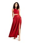 CITY STUDIO Womens Red Sleeveless Maxi Prom Dress 0