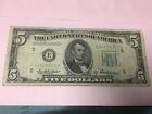 1950 Five Dollar $5 Old US Currency Federal Reserve Note w/Green Seal, 1 Note