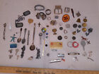 Vintage Junk Drawer Collection Military, Toys, Marbles, Key Chain, Apollo 1969
