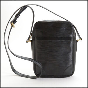 RDC13455 Authentic LOUIS VUITTON Vintage Black Epi Leather Danube Crossbody Bag