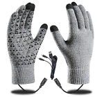 USB Electric Heated Gloves Winter Warm Non-Slip Touch Screen Hand Thermal Gloves