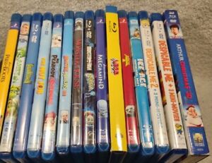 Lot Of 15 Animated Kids & Family Blu-ray Movies *Great Condition* FREE SHIPPING!