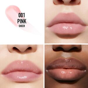 NIB {DIOR} MINI Addict Lip Maximizer Plumping + Hydrating Lip Gloss 001 Pink 2ml