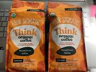 FOUR SIGMATIC THINK Organic Dark Roast Ground Mushroom Coffee lot 2 12 oz. bags