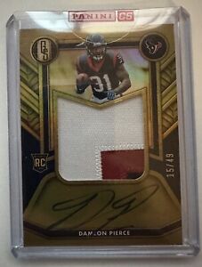New Listing2022 Panini Gold Standard Dameon Pierce Rookie Patch On Card Auto RPA /49