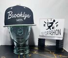 Mitchell & Ness Brooklyn Nets Adjustable Snapback Hat - Black Cap