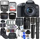 Canon EOS Rebel T8i with 18-55mm + 75-300mm + 500mm Lenses - Top Value Bundle