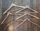 Vintage Wooden Clothing Hanger Lot of 6 Advertising Printed Hotels 30's to 60's
