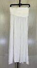 Happily Grey Linen Maxi Skirt, Women's Size L, White NEW MSRP $45