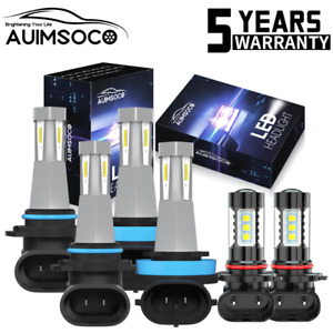 For Dodge RAM 1500 2500 3500 4500 2013 2014 2015 LED Headlight & Fog Light Bulbs