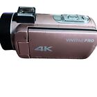 Vivitar PRO 4K Digital Camcorder Only - Rose Gold / Pink - No Cable - Tested