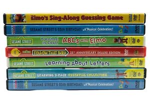 Lot 6 Sesame Street Elmo’s World DVDs Sing Along Musical ABC’s Follow That Bird