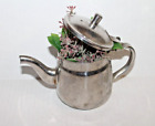 Vintage Stainless Steel Silver Mini Teapot Single Tea Server Cream Pitcher