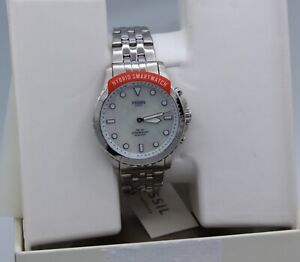 NEW AUTHENTIC FOSSIL FB-01 SILVER MOP HYBRID SMARTWATCH WOMEN'S FTW5072 WATCH