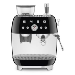 Smeg EGF03BLUK Espresso Coffee Machine with Grinder & 20 Bar Pump - Black