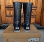 UGG Classic Tall Boot - Leather Metallic Pewter Gray Size 10
