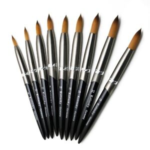 Acrylic Kolinsky Nail Brushes Sizes 8-24 Nail Art Brush Fast Shipping from USA