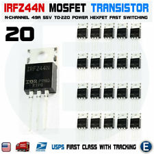 20pcs IRFZ44 IRFZ44N MOSFET Transistor N-Channel HEXFET Power 49A 55V Arduino pi