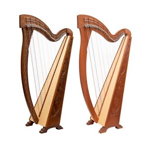 36 String Celtic Irish Harp by Muzikkon, irish Folk Harp with Levers