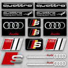 Audi Sport S Germany Quattro Racing Car Logo Sticker Vinyl 3D Decal Stripe Decor (For: 2017 Audi Q7)