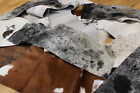 COWHIDE SCRAPS - Assorted Hair On Cowhide Colors & Shapes 6