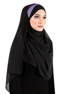 Women Light Solid Scarf Chiffon Wrap Hijab Headscarf 2 tones hijabs fashion wrap
