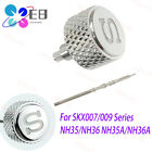 Silver Knurled Crown Mod Parts Polished Finish For NH35/36 SKX007/009 7S26 6R15
