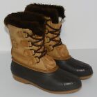 Sorel Women's Badger Snow Boots Leather Rubber Size 7 US Outdoors Winter Fur