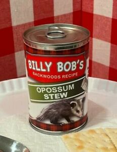 2 x FUNNY REDNECK Opossum Stew Soup CAN LABELS Joke Beer Kitchen Birthday GIFT